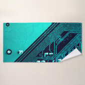Circuit board. Electronic computer hardware techno バスタオル (バスタオル)