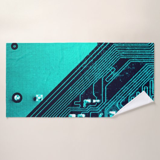 Circuit board. Electronic computer hardware techno バスタオル (バスタオル)