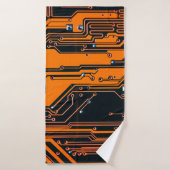 Circuit board. Electronic computer hardware techno バスタオル (バスタオル)