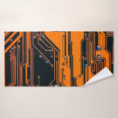 Circuit board. Electronic computer hardware techno バスタオル (バスタオル)
