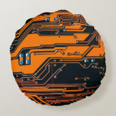 Circuit board. Electronic computer hardware techno ラウンドクッション (裏面)