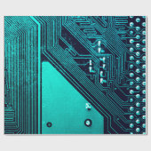 Circuit board. Electronic computer hardware techno ラッピングペーパー (フラット)