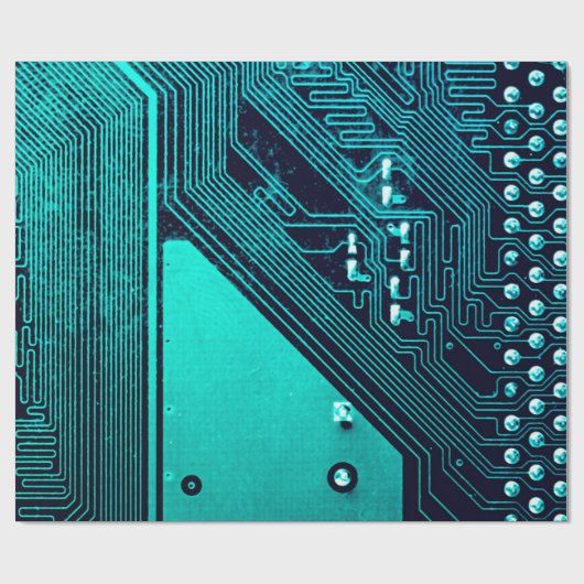 Circuit board. Electronic computer hardware techno ラッピングペーパー (フラット)