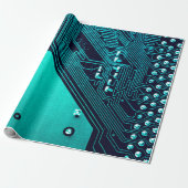Circuit board. Electronic computer hardware techno ラッピングペーパー (アンロールド)