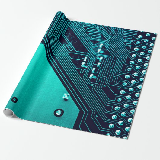 Circuit board. Electronic computer hardware techno ラッピングペーパー (アンロールド)