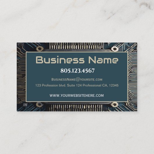 Circuit Board Tech Motherboard Design 名刺 (裏面)