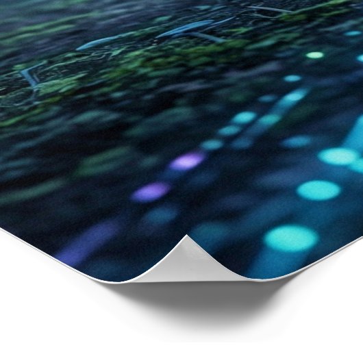 Circuit Fox Neon Forest ポスター (角)