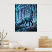 Circuit Fox Neon Forest ポスター (キッチン)