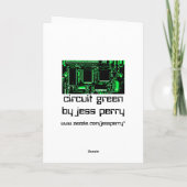 Circuit Greenの'年齢と名前'誕生日カード カード (裏面)