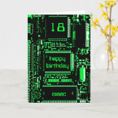 Circuit Greenの'年齢と名前'誕生日カード カード (黄色い花)