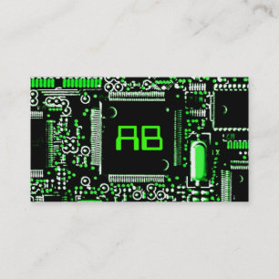 Circuit Green 2 'モノグラム名刺テンプレート 名刺