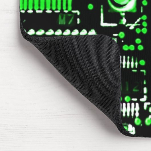 Circuit Green 2 'Your Text' mouspad マウスパッド (コーナー)