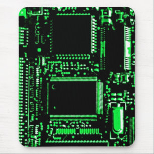 Circuit Green mouspad portrait マウスパッド