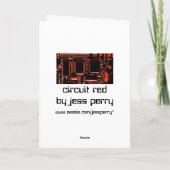 Circuit Redの'年齢と名前'誕生日カード カード (裏面)