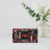 Circuit Red 2 'モノグラム名刺テンプレート 名刺 (スタンド正面)