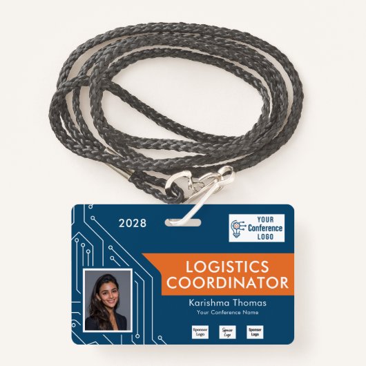 Circuit Tech Event Coordinator Photo ID Badge バッジ (正面ランヤード)