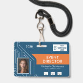 Circuit Technology Event Director Photo ID Badge バッジ (正面（ネックストラップ付）)