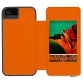 CircuitoのディディミアムのミラノのヴィンテージPosterEurope Incipio iPhoneウォレットケース (フォリオオープン)