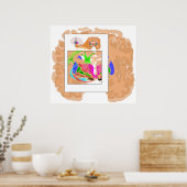 Circuits of Basal Ganglia Part of the Brain Chart ポスター (キッチン)