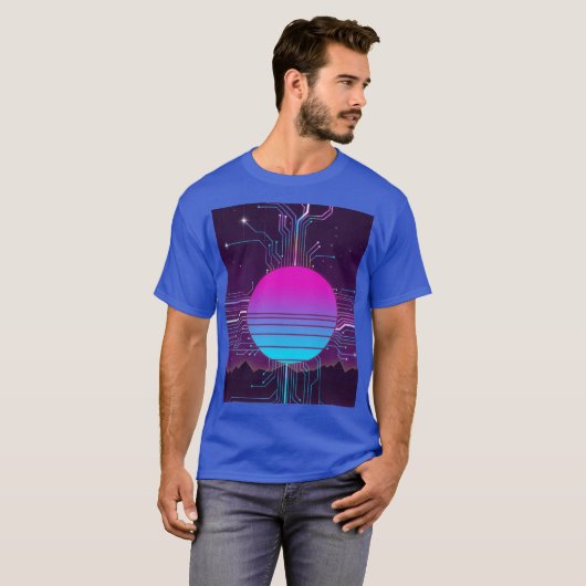 Circuits of the Sun Vaporwave Tシャツ (正面フル)