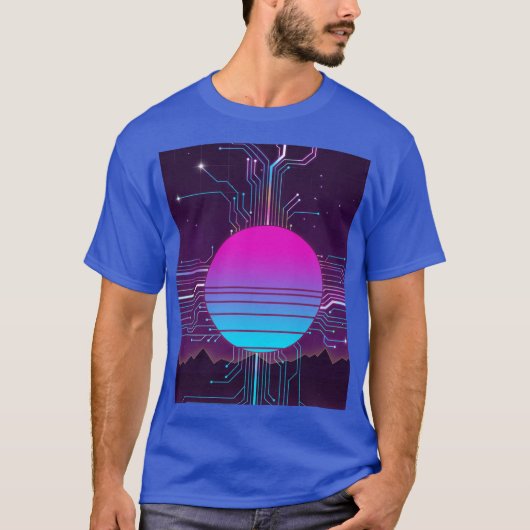 Circuits of the Sun Vaporwave Tシャツ (正面)