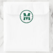 Circular address labels,monogram address labels ラウンドシール (バッグ)