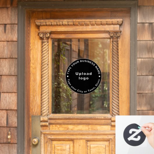 Circular Business Brand文字オンブラック ウィンドウサイン (ホームデコレーション)