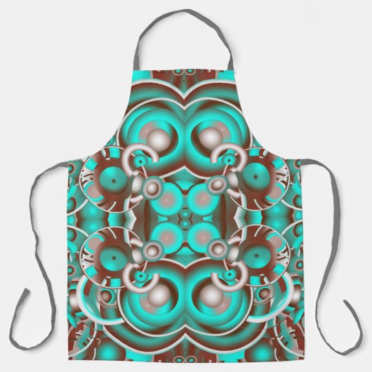 Circular Celestial Concentric Circles Pattern エプロン (正面)