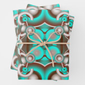 Circular Celestial Concentric Circles Pattern ラッピングペーパーシート (インサイチュ)