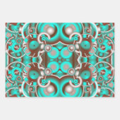 Circular Celestial Concentric Circles Pattern ラッピングペーパーシート (正面)