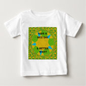 Circular Design  "Have a Nice Day & Better Night" ベビーTシャツ (正面)
