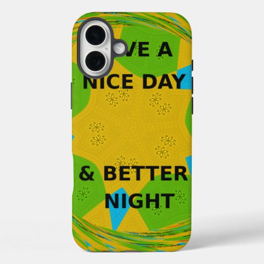Circular Design  "Have a Nice Day & Better Night" Case-Mate iPhoneケース (裏面)