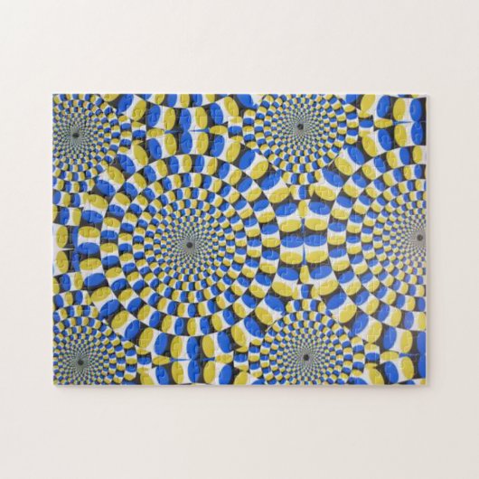 Circular Diamond Optical Illusion Impossible ジグソーパズル (横)