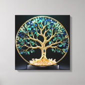 Circular Gemstone Tree of Life キャンバスプリント (正面)
