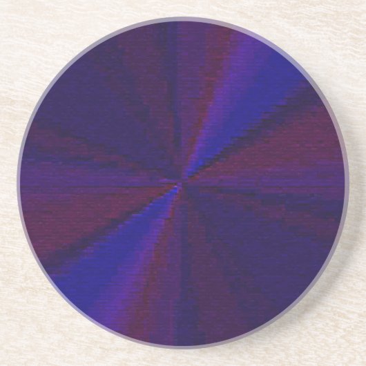 Circular Gradient Patchwork Blue to Purple コースター (正面)