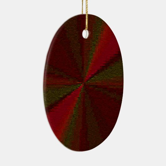 Circular Gradient Patchwork Red to Green セラミックオーナメント (右)