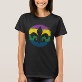 Circular Jester Hat Silhouette  Mardi Gras Masquer Tシャツ (正面)