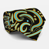 Circular, Linear And Tapered Shapes Abstract Art ネクタイ (ロール)