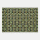 Circular, Linear And Tapered Shapes Abstract Art ラッピングペーパーシート (正面2)