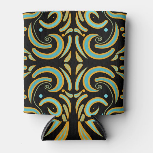 Circular, Linear And Tapered Shapes Abstract Art 缶クーラー (正面)