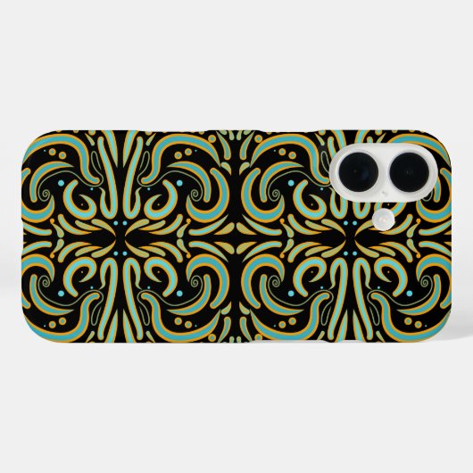 Circular, Linear And Tapered Shapes Abstract Art Case-Mate iPhoneケース (裏面 (横))
