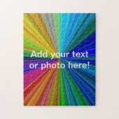 Circular Magical Rainbow Your Text Name Photo ジグソーパズル (縦)