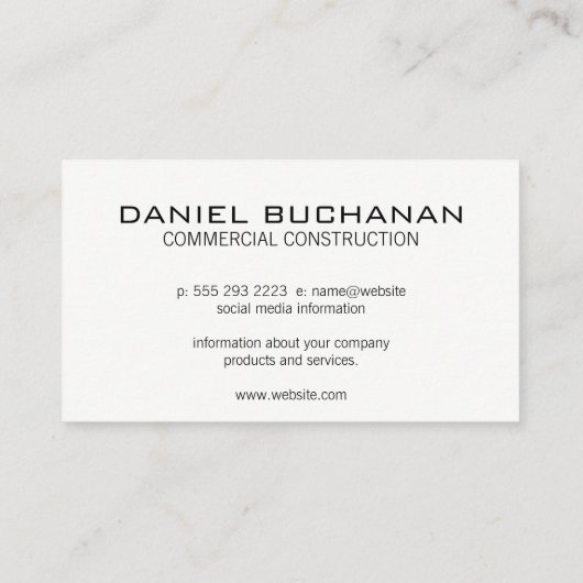 Circular Saw | Hammer Wrench | Construction Build 名刺 (裏面)