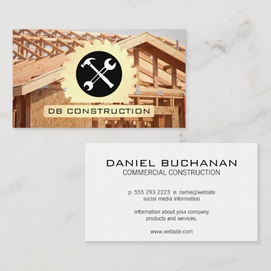 Circular Saw | Hammer Wrench | Construction Build 名刺 (正面/裏面)