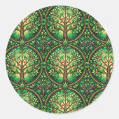 Circular sticker design featuring a repeating  ラウンドシール (正面)