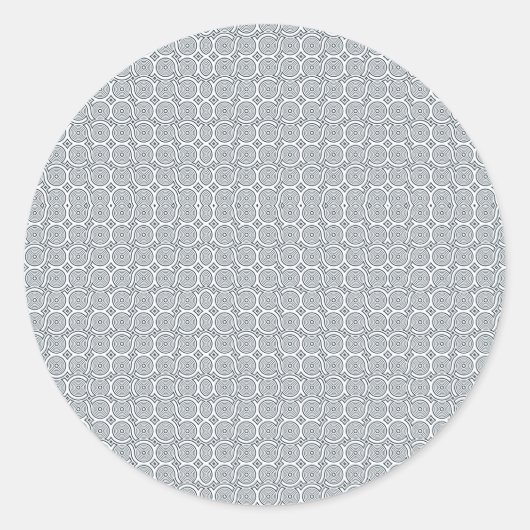 Circular sticker with a detailed geometric pattern ラウンドシール (正面)