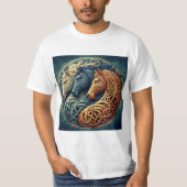  Círculo Celta: Simetría de Tres Caballos Tシャツ (正面)