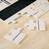 círculos abstractos boho anaranjados ジグソーパズル (側面)