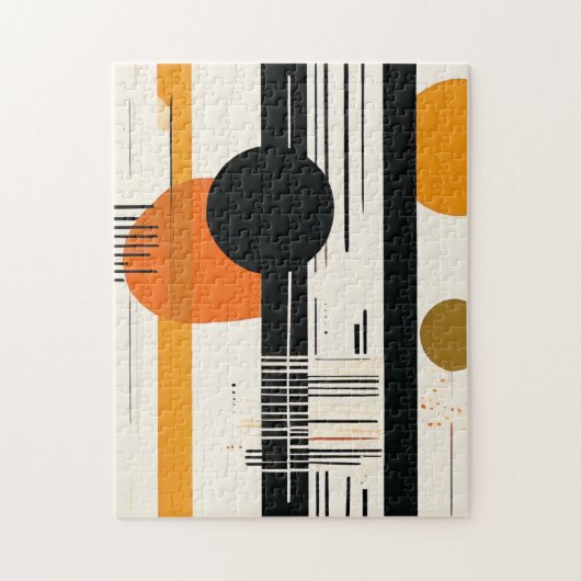 círculos abstractos boho anaranjados ジグソーパズル (縦)