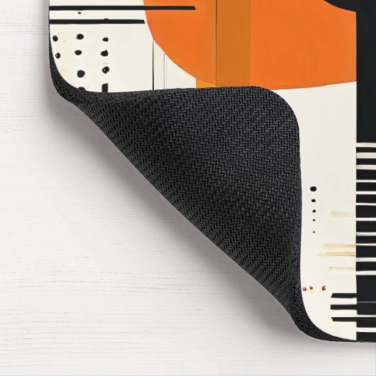 círculos abstractos boho anaranjados マウスパッド (コーナー)